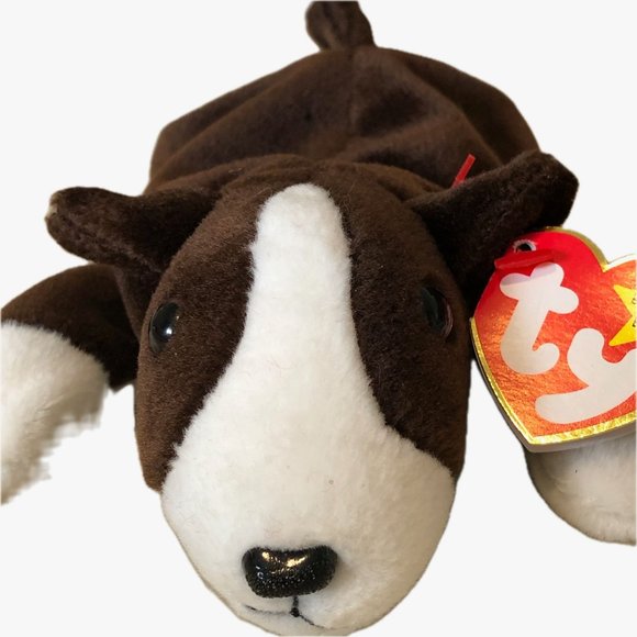 Ty Beanie Babies Dog Bundle "Bruno" Bull Terrier "Tracker" Basset Hound RETIRED - Picture 3 of 11
